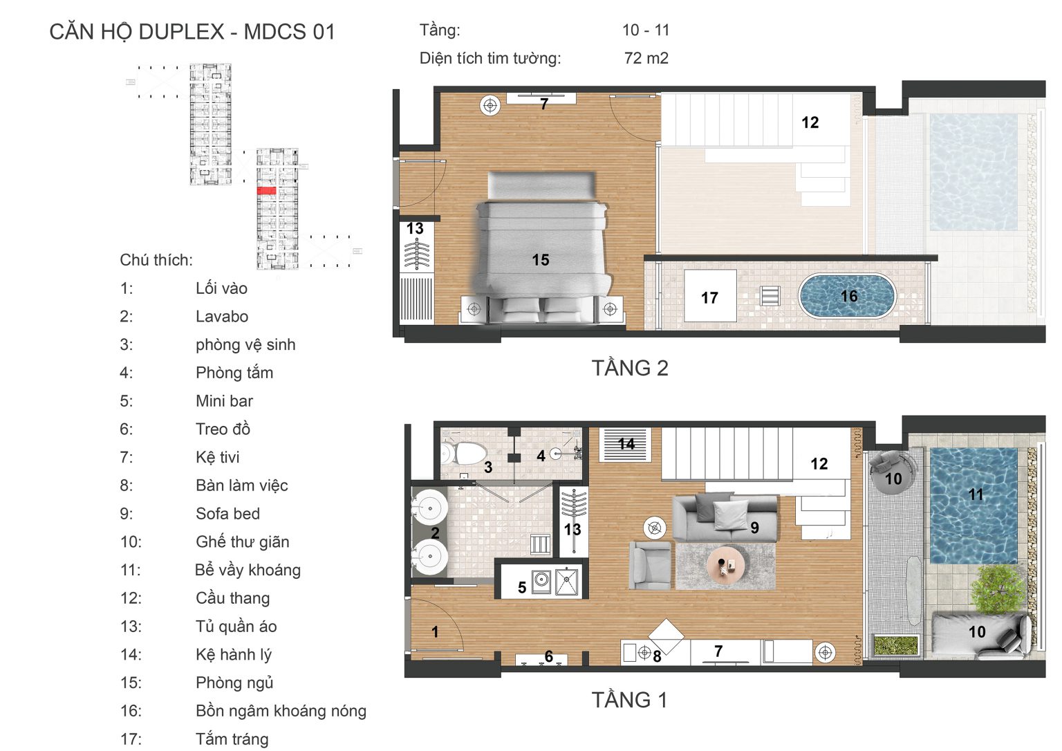 thiết kế căn hộ duplex