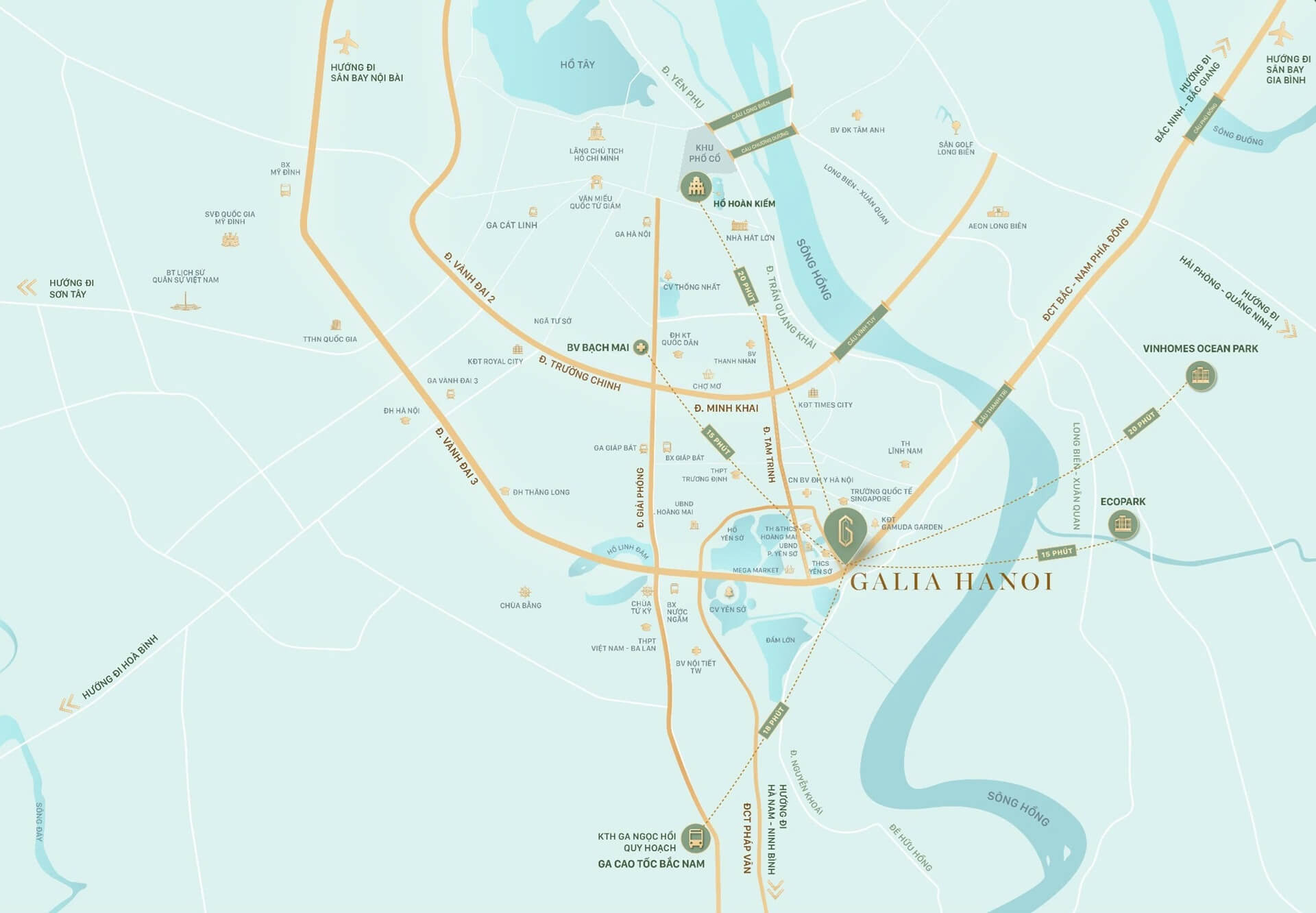 vị trí dự án galia hà nội yên sở