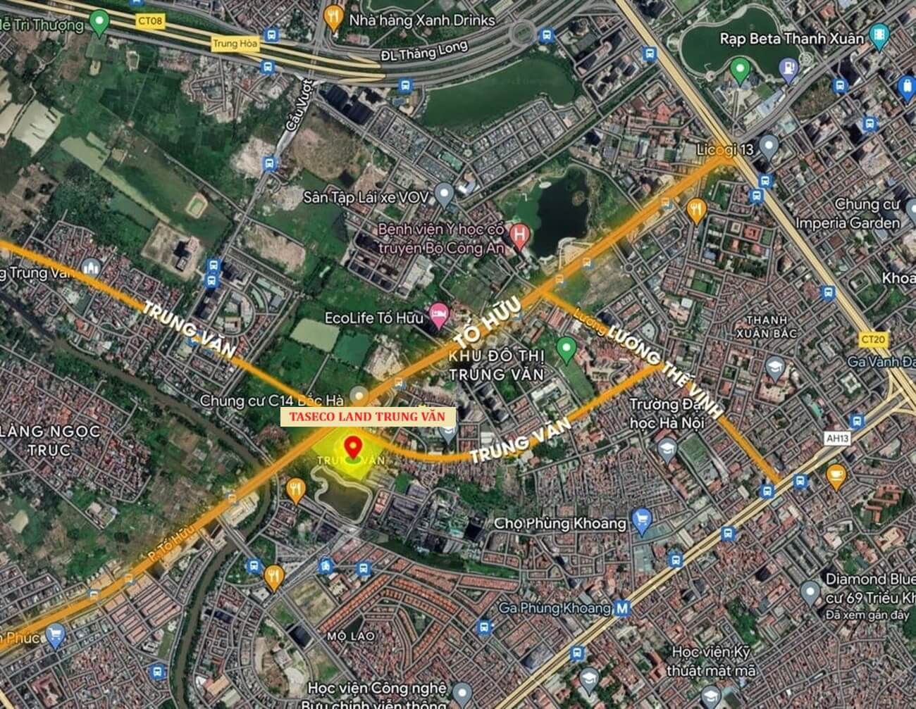 vị trí chung cư taseco trung văn tố hữu